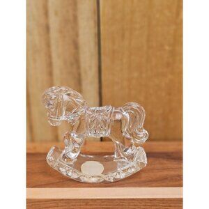 Vintage Princess House 24% Lead Crystal Rocking Horse Figurine